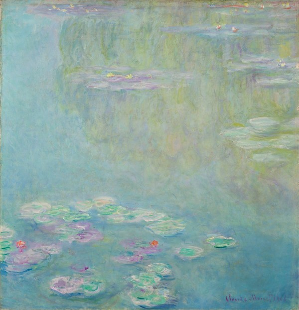 클로드 모네, 〈수련〉, 1908년, 캔버스에 유채, 94.8 × 89.9 cm