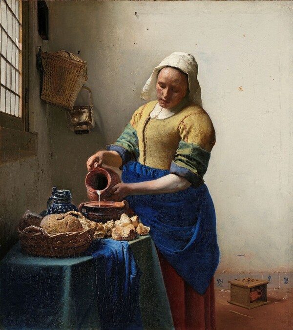 우유 따르는 여인, 1658~1661