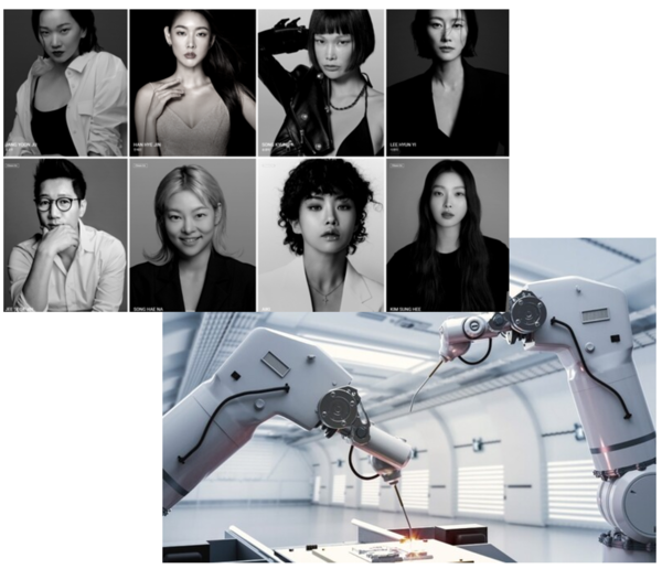 모델 한혜진·장윤주 등이 소속된 브랜드 밸류 크리에이션 기업 ‘에스팀’(위)과 현대차 아틀라스 관련주 ‘액스비스’(0011A0)가 병오년 1, 2호 따따블 종목에 올랐다. /사진=에스팀, 액스비스 누리집