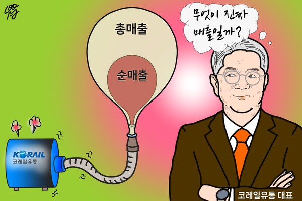 박정현 대표와 코레일유통의 매출. /일러스트=조수연 편집위원