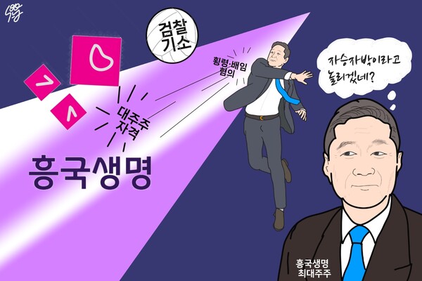 KDB생명 3파전 심판, 금융위가 꼭 지켜봐야 할 흥국생명 대주주 ‘피의자 이호진의 자격’. /일러스트=조수연 편집위원